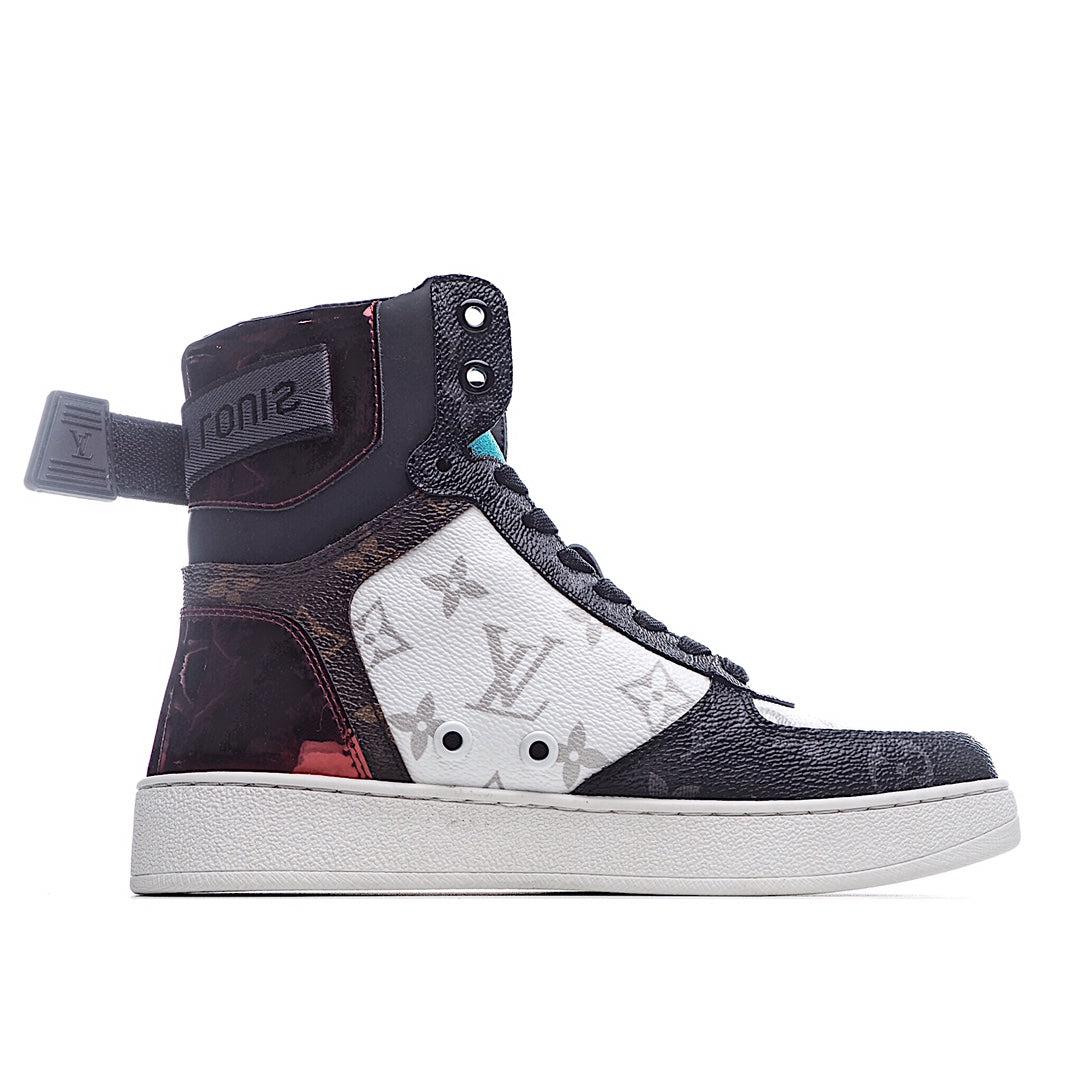 Louis Vuitton Monogram Strap High-Top Sneakers