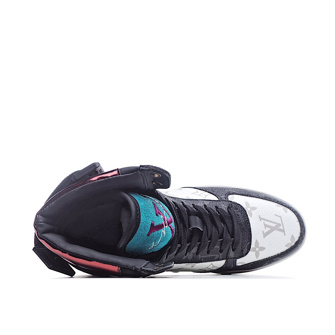 Louis Vuitton Monogram Strap High-Top Sneakers