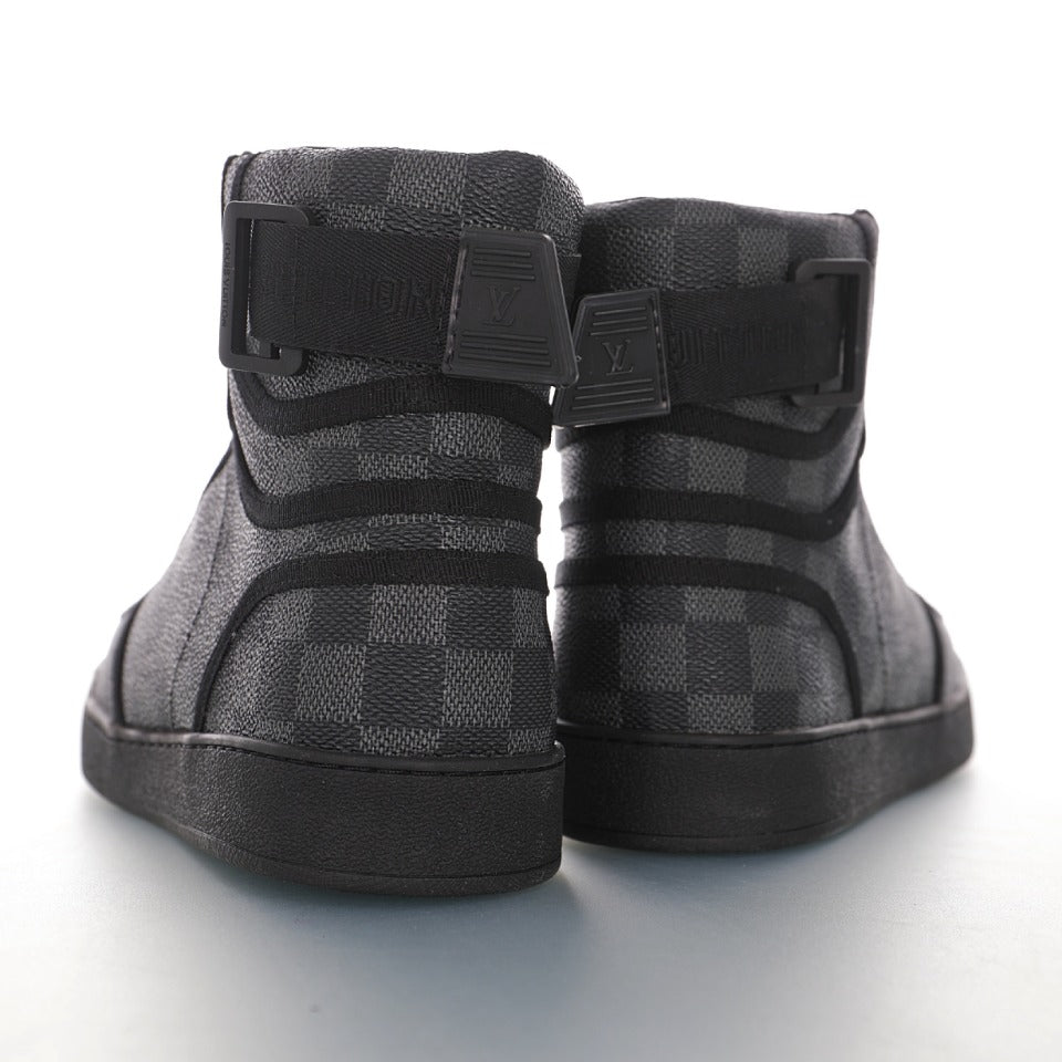 Louis Vuitton Damier Strap High-Top Sneakers