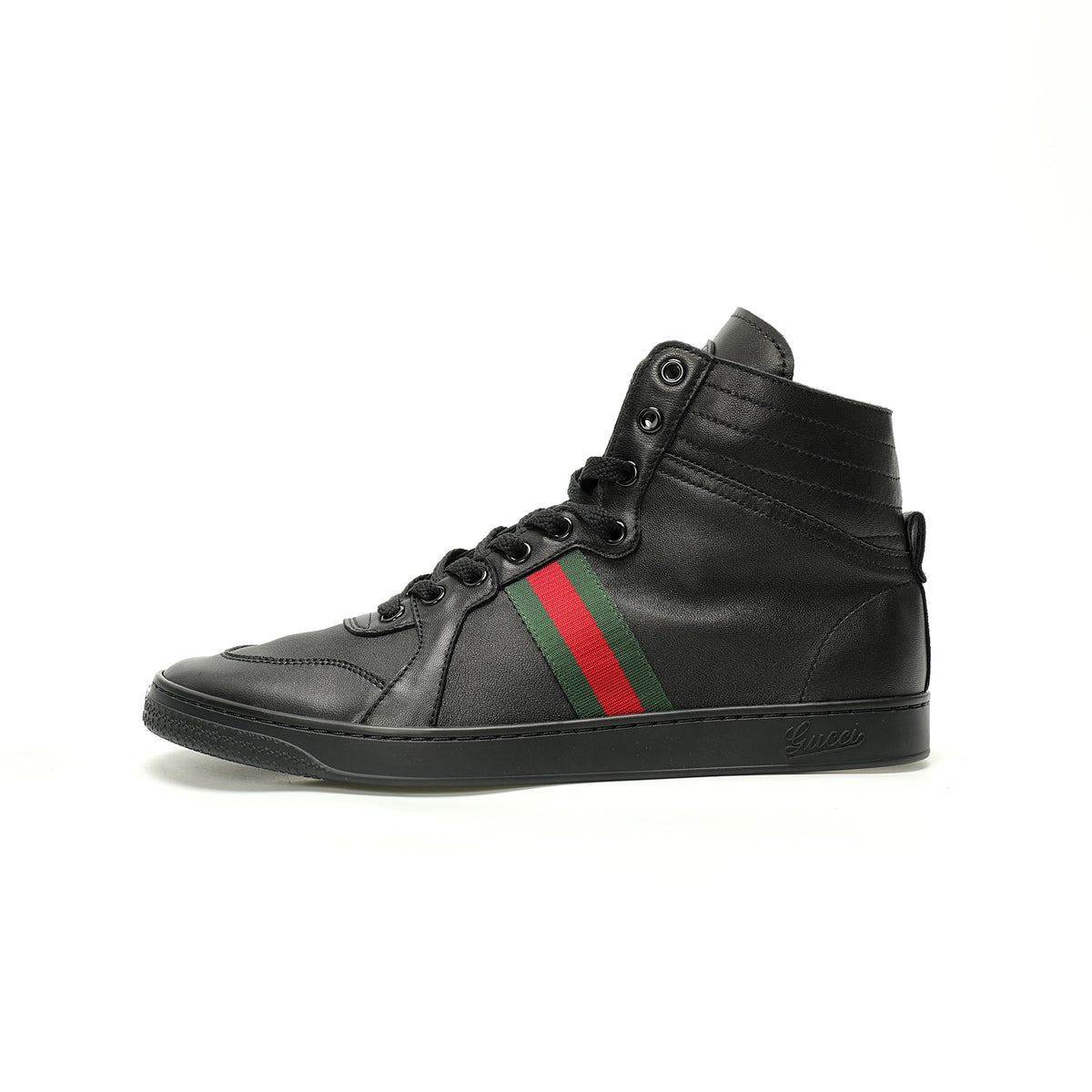 Gucci Web Stripe High-Top Sneakers