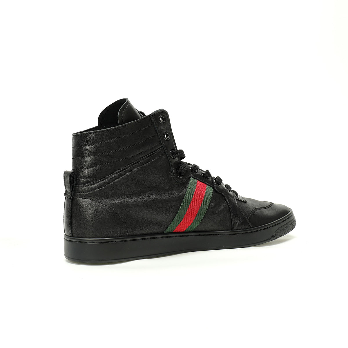 Gucci Web Stripe High-Top Sneakers