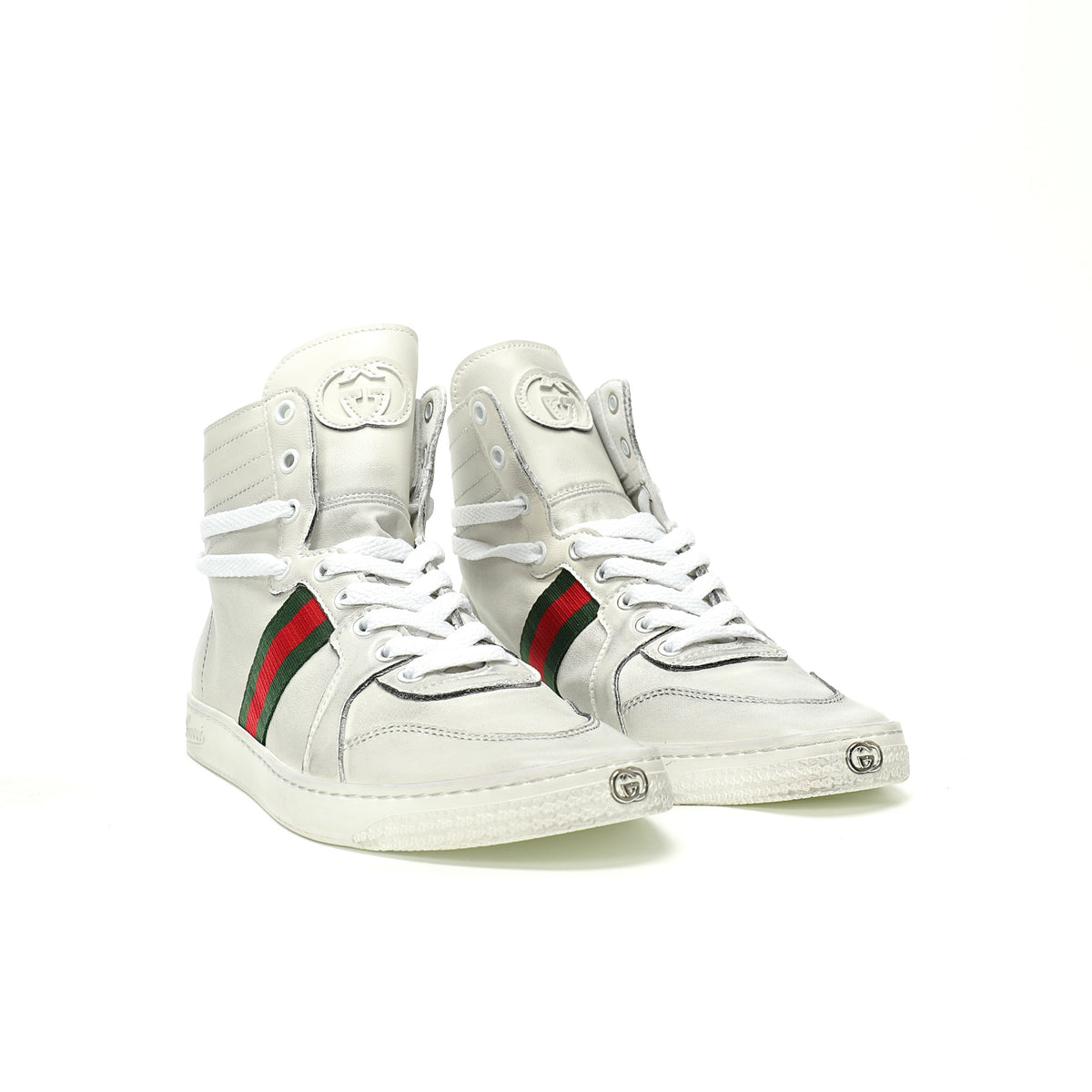 Gucci Web Stripe High-Top Sneakers