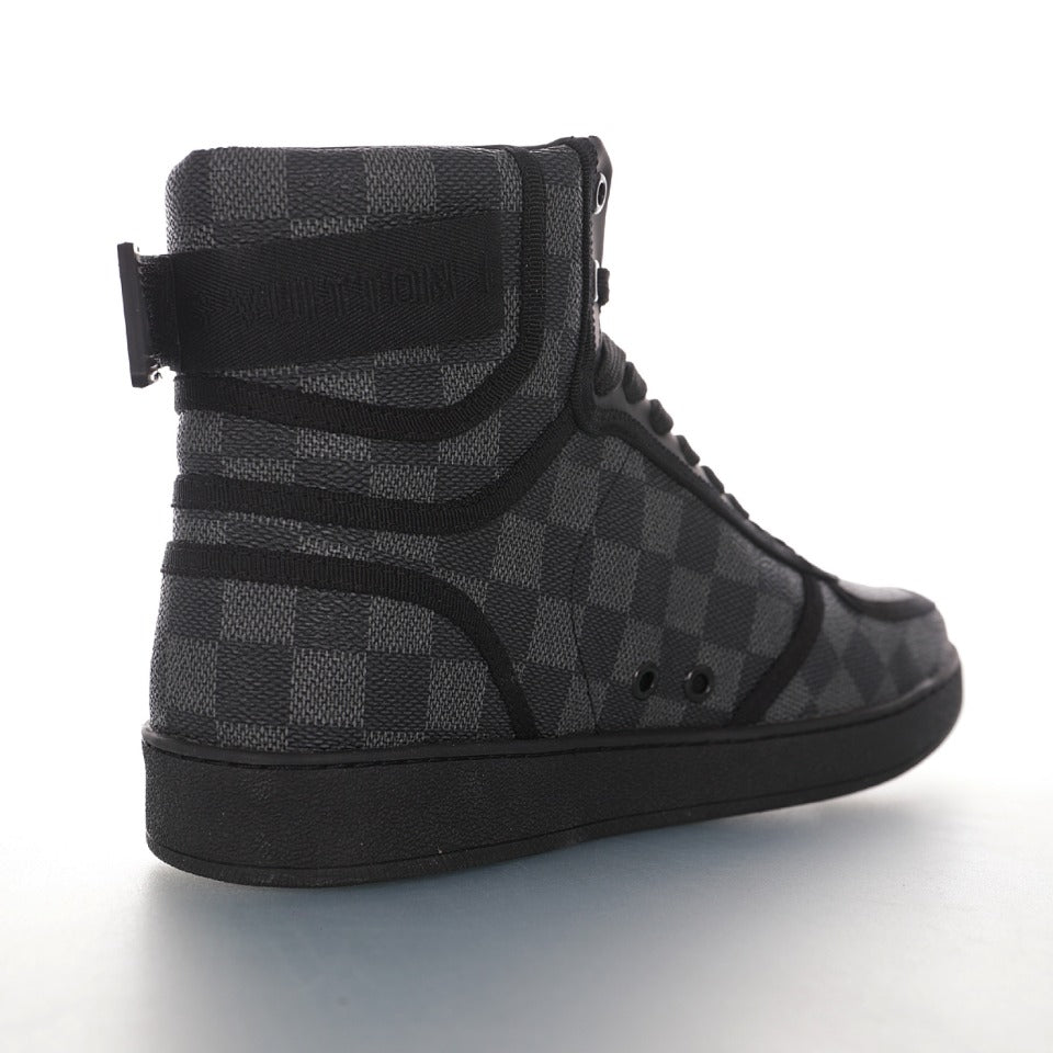 Louis Vuitton Damier Strap High-Top Sneakers
