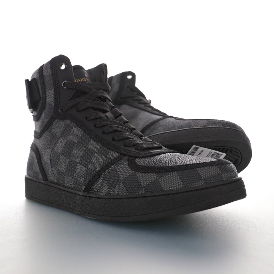 Louis Vuitton Damier Strap High-Top Sneakers