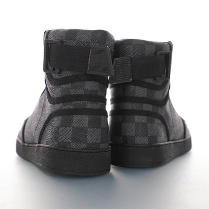Louis Vuitton Damier Strap High-Top Sneakers