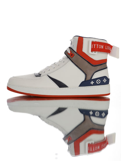 Louis Vuitton Color-Block High-Top Sneakers
