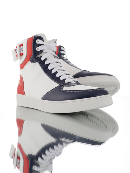 Louis Vuitton Color-Block High-Top Sneakers