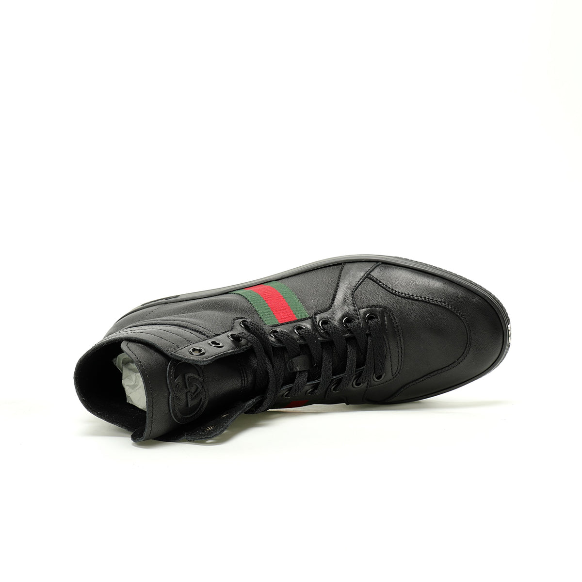 Gucci Web Stripe High-Top Sneakers