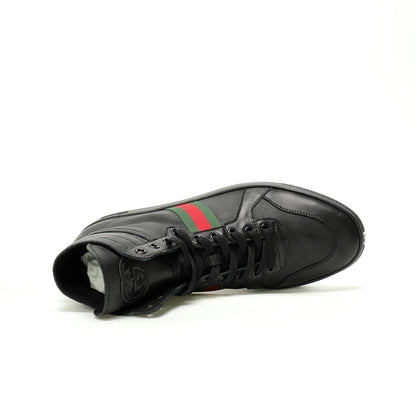 Gucci Web Stripe High-Top Sneakers
