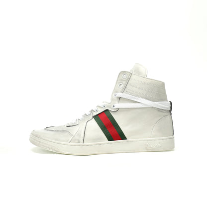 Gucci Web Stripe High-Top Sneakers
