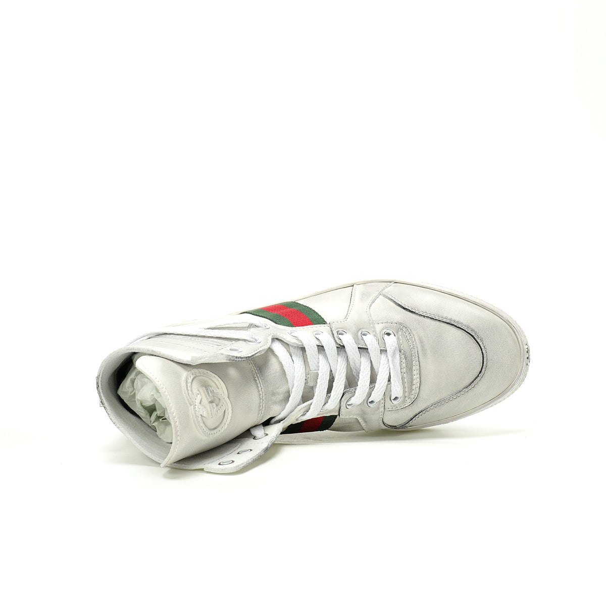 Gucci Web Stripe High-Top Sneakers