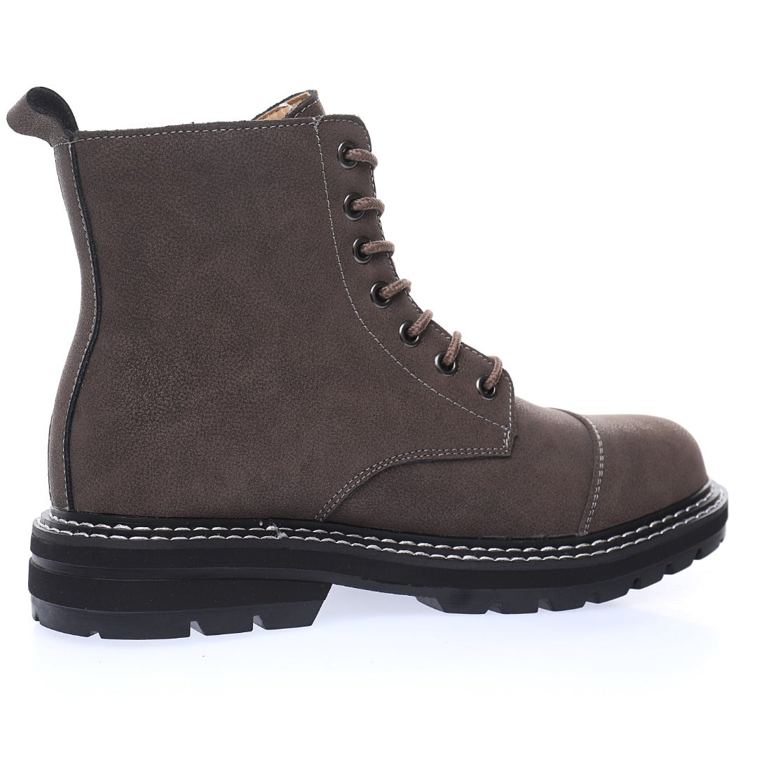 Gucci Cap-Toe Lace-Up Ankle Boots