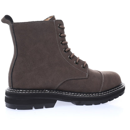 Gucci Cap-Toe Lace-Up Ankle Boots