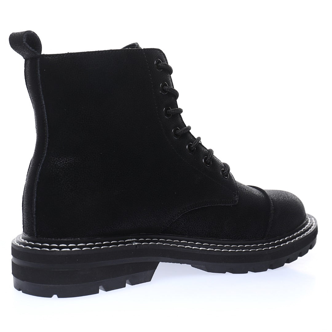 Gucci Cap-Toe Lace-Up Ankle Boots