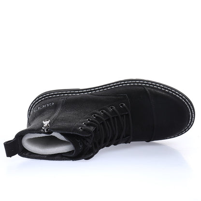 Gucci Cap-Toe Lace-Up Ankle Boots
