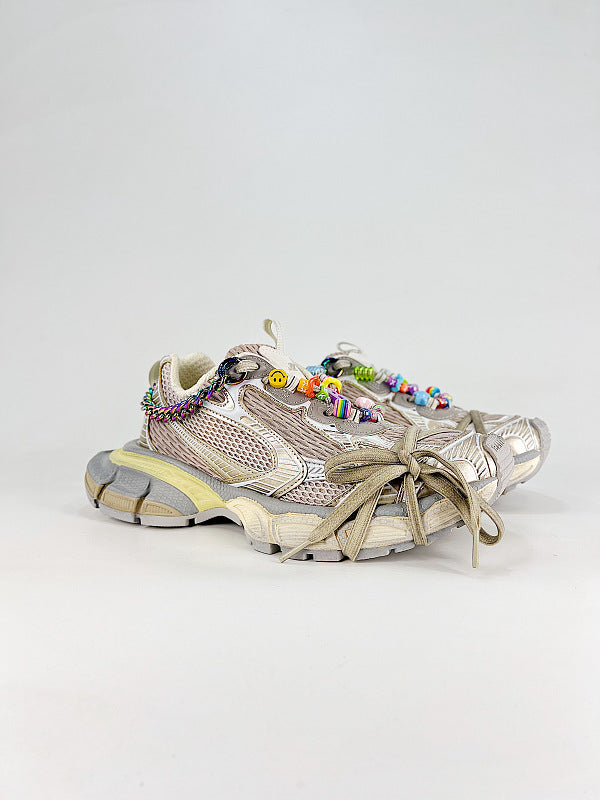 3XL Distressed Sneakers with Charms