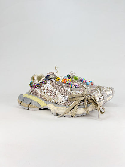 3XL Distressed Sneakers with Charms
