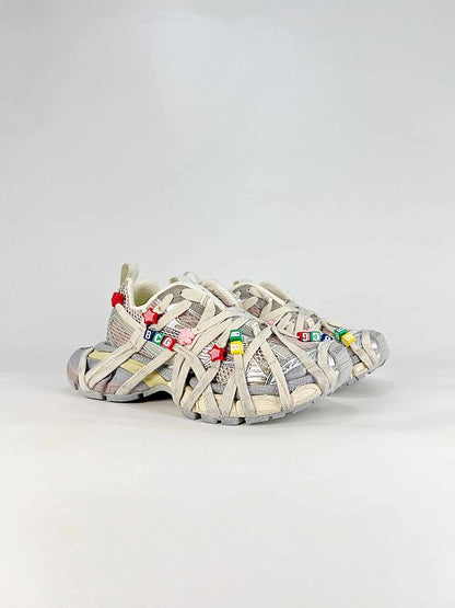 3XL Caged Lace Sneakers with Beads