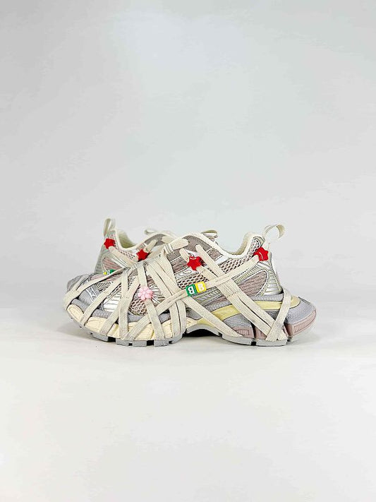 3XL Caged Lace Sneakers with Beads